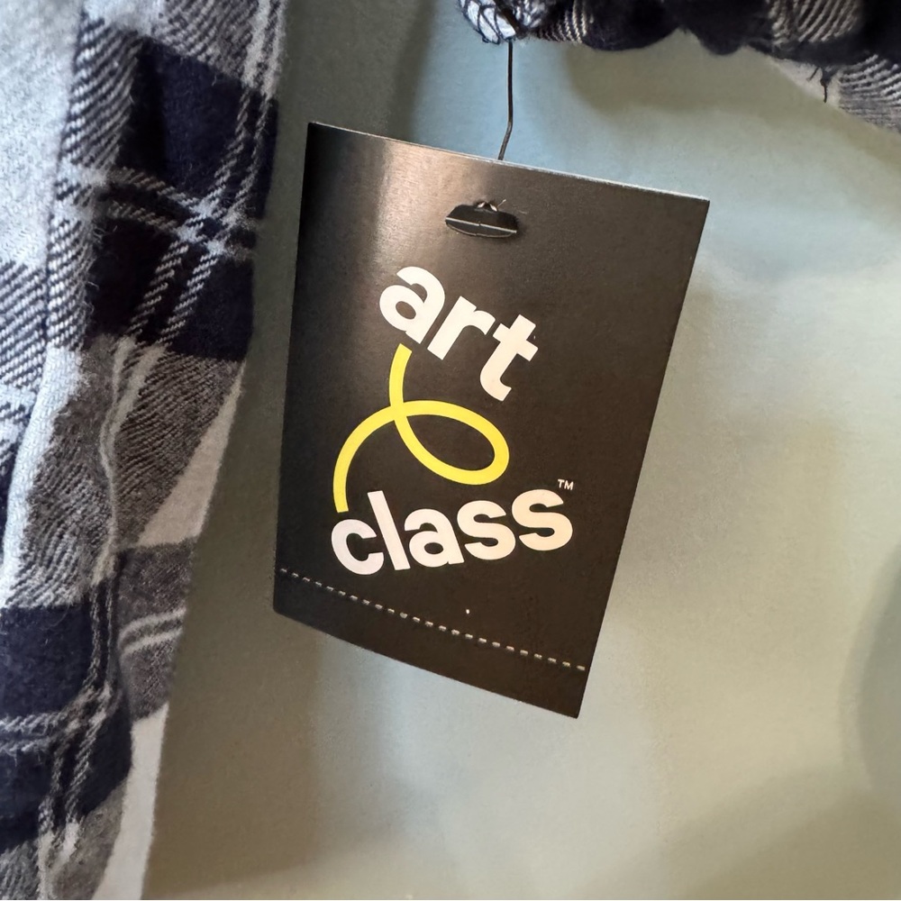 ✨3/$20✨ Art Class Boy’s Blue Plaid  Long Sleeve Button Down Shirt. NWT Small 6/7 - Picture 4 of 11
